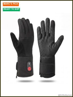 Ultra-Thin Heated Glove Liners Rechargeable Fingertip Heating